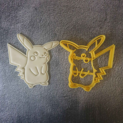 pikachu biscotto taglierina pokemon cenere nebbioso mewtwo fondente pokeball 3d print model - Mito3D