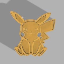 pikachu cookie cutter tool pokemon cartoon kitchen biscut character 3d print model - Mito3D