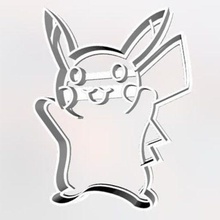 pikachu cortador de biscoito modelo 3d vários dos desenhos animados o filme pokemon personagem alimentos cookie 3d print model - Mito3D