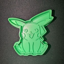 pikachu cookie cutter stamp pokemon 3d print model - Mito3D