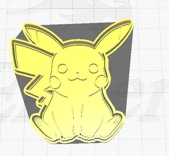 Pikachu biscotto 3d print model - Mito3D