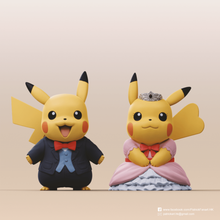 pikachu casal de pokemon a arte bonito fanart figura figurine figuras ir esculpir escultura 3d print model - Mito3D