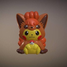 Pikachu disfrazado vulpix 3d print model - Mito3D