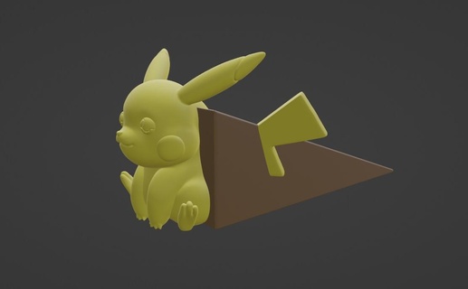 Pikachu porta rolha pok seg casa jogos brinquedo animal arte gadget 3d print model - Mito3D