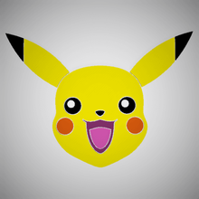 pikachu cara de quebra-cabeça jogo pokemon rosto brinquedo 3d print model - Mito3D