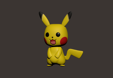 Pikachu fan art pok lun Pokemon pezzo statua 3d print model - Mito3D