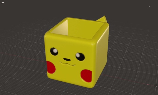 pikachu flowerpot plant pokemon 3d print model - Mito3D