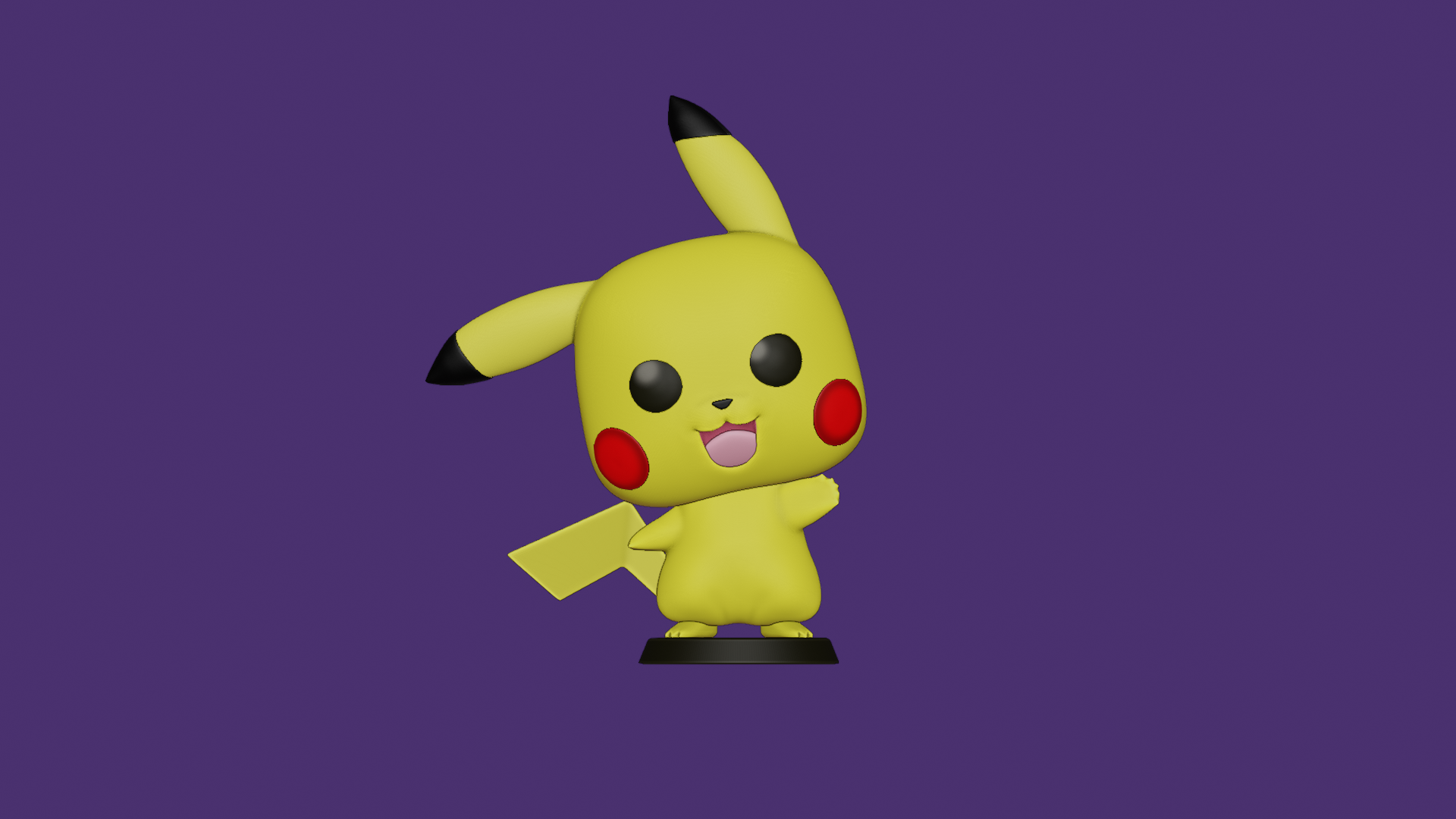 pikachu funko pop funkopop ash pokemon charizard art lowpoly animal caractergame game nintendo 3D print model - Mito3D