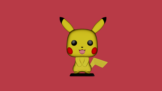 Pikachu funko pop giocattolo Pokemon arte lowpoly nintendo animale anime carattereamore carina scolpire diorama collezione 3d print model - Mito3D
