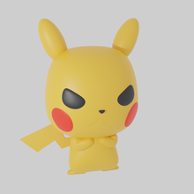 pikachu funko pop gadget pokemon funkopop angry 3d print model - Mito3D