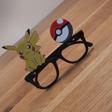 Pikachu lentes partido Moda pokemon pokebola autocompañero mtprintmodels 3d print model - Mito3D