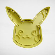 Pikachu cabeza Galleta cortador cortadores stl moldes pokemon 3d print model - Mito3D