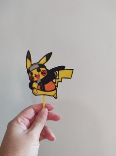 pikachu kakashi toppers pokemon naruto sharingan ash 3d print model - Mito3D