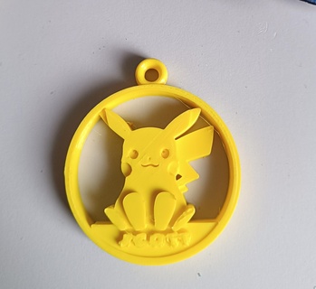 Pikachu clé bague porte 3d print model - Mito3D