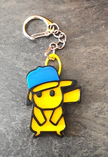 Pikachu clé bague soutien Pokémon cool art poly 3d print model - Mito3D