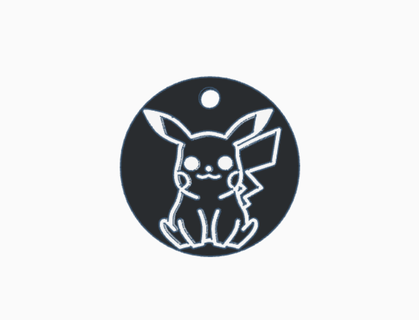 Pikachu llave anillo pokemon llaves 3d print model - Mito3D