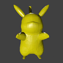 pikachu anillo de claves gadget juguete el colgante clave llavero pokemon arte 3d print model - Mito3D