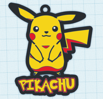 Pikachu llavero pokemon empujar Lun stl expediente 3d impresión regalo especial diseño detallado original coleccionable accesorio personalizado inspirador recuerdo temático fanático artesanal 3d print model - Mito3D