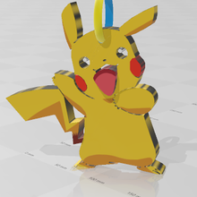 Pikachu portachiavi arte giocattoli 3d print model - Mito3D