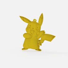 pikachu Schlüsselanhänger - pikapika Schlüsselbund Spiel keychain Schlüssel-ring 3d print model - Mito3D