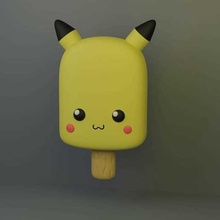 pikachu keychain kawaii game pokemon key palette 3d print model - Mito3D