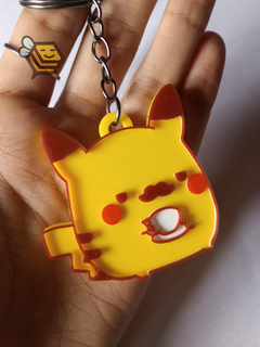 pikachu keychain kawai  3d print model - Mito3D