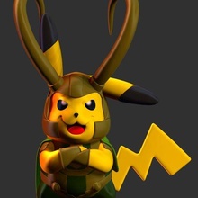 Pikachu Loki art jouet jouets Pokémon 3d impression 3d print model - Mito3D