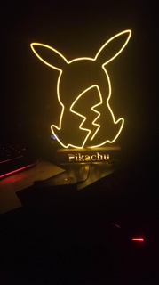 Pikachu Neon Kunst Pokémon Lampe 3d print model - Mito3D