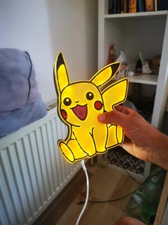 pikachu night lamp pokemon lightbox 3d print model - Mito3D