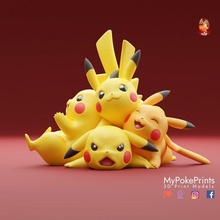 Pikachu Haufen 3d print model - Mito3D
