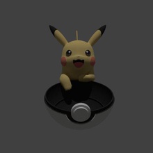 pikachu planteur jeu pot pokemon edli3d shadowbons 3d print model - Mito3D