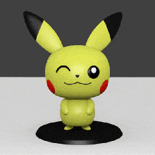 Pikachu pok seg Pokémon 3d print model - Mito3D