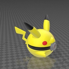 Pikachu pokeball arte Pokemon artigianato giocattoli oggetti collezione 3d print model - Mito3D