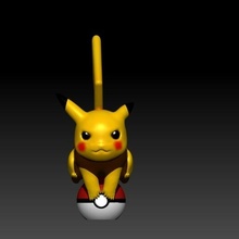 pikachu pokeball - meteler 3d pokemon stl anime art fanart 3d print model - Mito3D