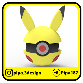 Pikachu pokebolas Pokémon pokebola jogos enfeite 3d print model - Mito3D