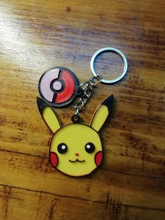 Pikachu colpire palla chiave squillare Pokemon pokeball anelli 3d print model - Mito3D