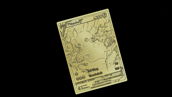 Pikachu pokemon ceniza animal Arte esculpir nintendo juego cartas tarjeta 3dprint 3d print model - Mito3D