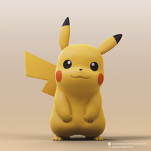 pikachu pokemon art carino fanart figura figurina figure andare scolpire la scultura 3d print model - Mito3D