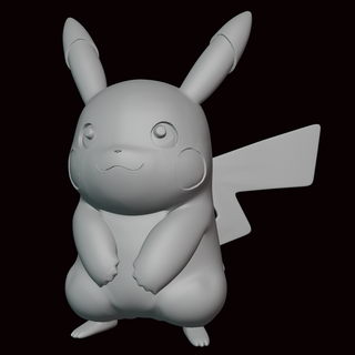 Pikachu Pokémon Zahl Kunst Statue Videospiel Videospiele Miniatur Skulptur Fan Art Figur Kanto 3d print model - Mito3D