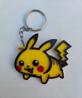 Pikachu Pokemon portachiavi 3d print model - Mito3D