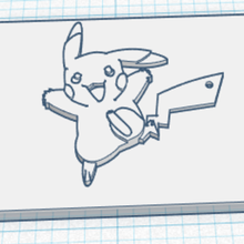 pikachu de pokemon la plaque art 3d print model - Mito3D