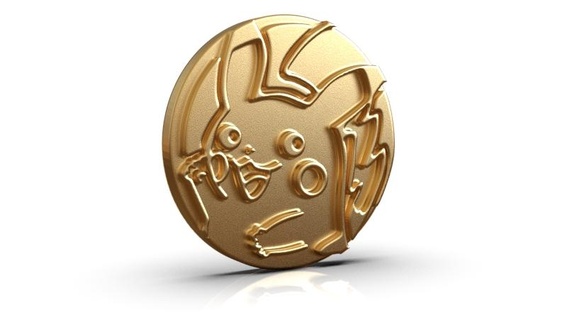 Pikachu Pokemon tcg moneta pacco 1a lettere bulbasaur squirtle incantatore miagolare mewtwo blastoise garchomp eevee 3d print model - Mito3D