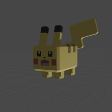 Pikachu poli arte Pokémon 3d print model - Mito3D