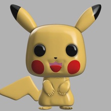 pikachu pop jeu kits dessin animé 3d print model - Mito3D