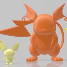 Pikachu Raichu Pichu 3d print model - Mito3D