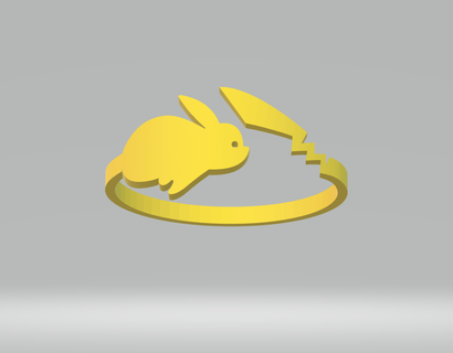 Pikachu anel Pokémon 3d print model - Mito3D