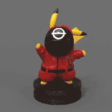 Pikachu calamar Jeu 3d print model - Mito3D
