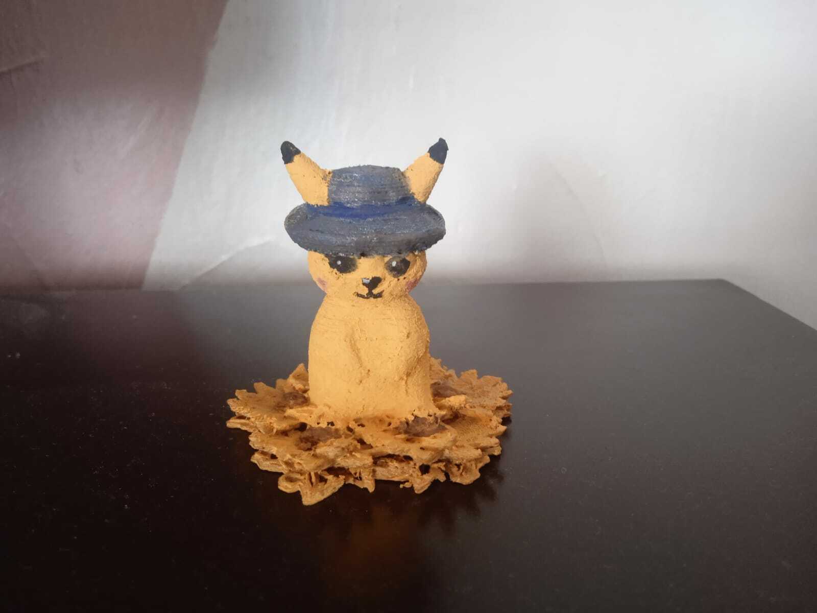 Pikachu van gogh art tournesol Pokémon peinture 3D print model - Mito3D