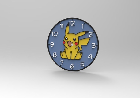 Pikachu reloj 3d print model - Mito3D