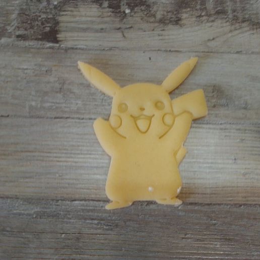 pikachu wave pokemon cookie cutter tool fondant 3D print model - Mito3D